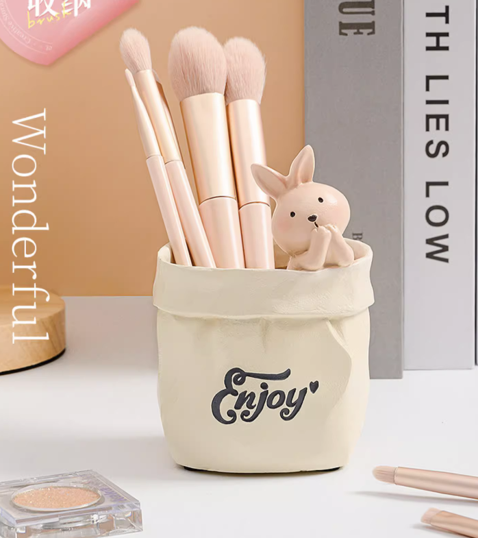 Holder/Organizer/Pot for Pen, Stationary, Makeup Brushes, Plants, Succulent