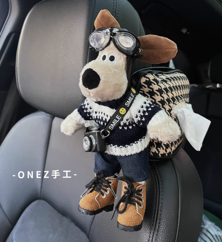 Dog The Explorer Handmade Car Tissue Holder