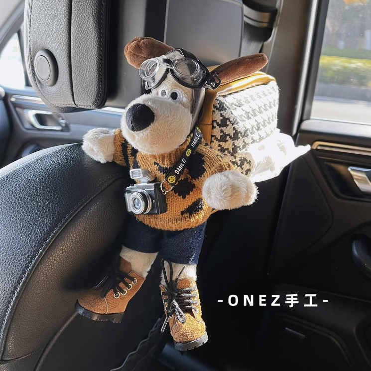 Dog The Explorer Handmade Car Tissue Holder