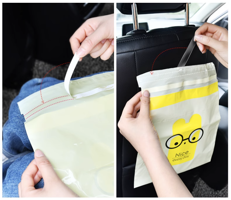 Creative Adhesive Trash Bag for Cars