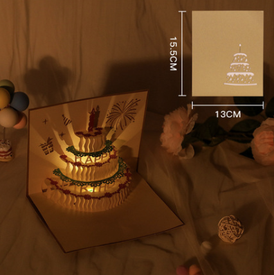 Creative 3D/Light-Up Cards for Birthday, Holiday, Valentines, Anniversary, Graduation